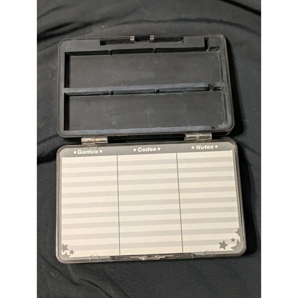 VTG Nintendo DS Lite Game Storage Case Holder Black Hard Plastic